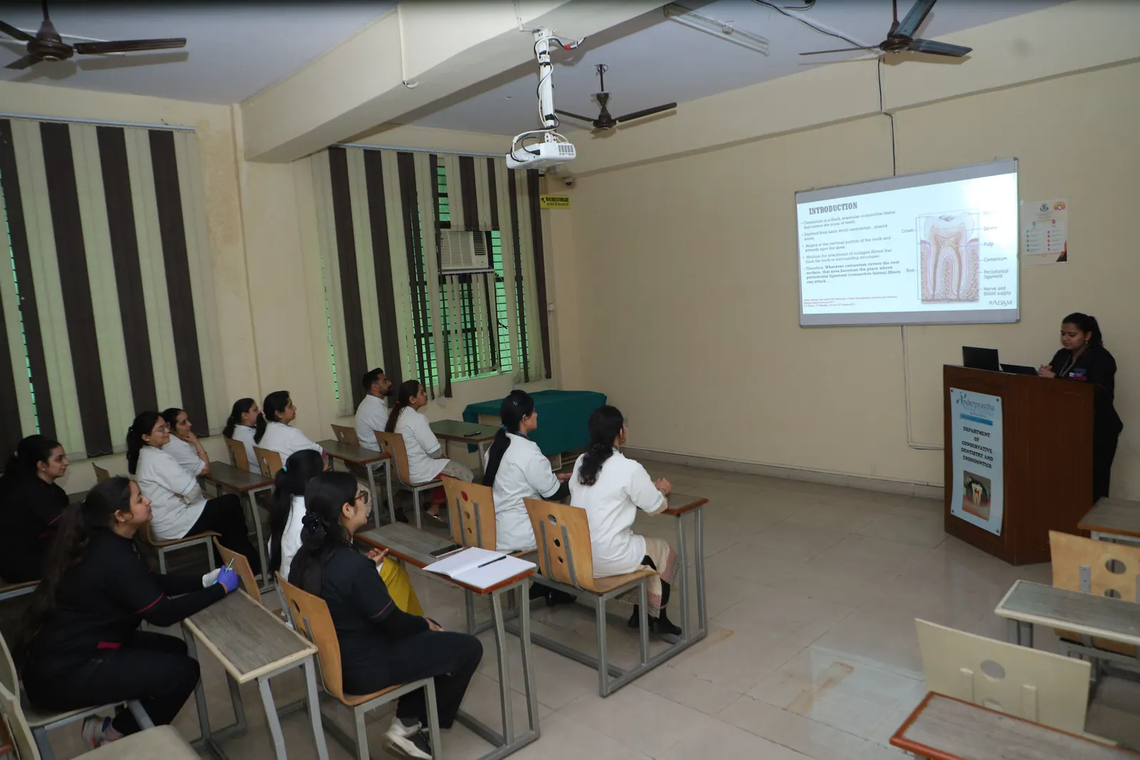 Seminar room, Postgraduate section (MDS), Department of Conservative Dentistry & Endodontics, Inderprastha Dental College