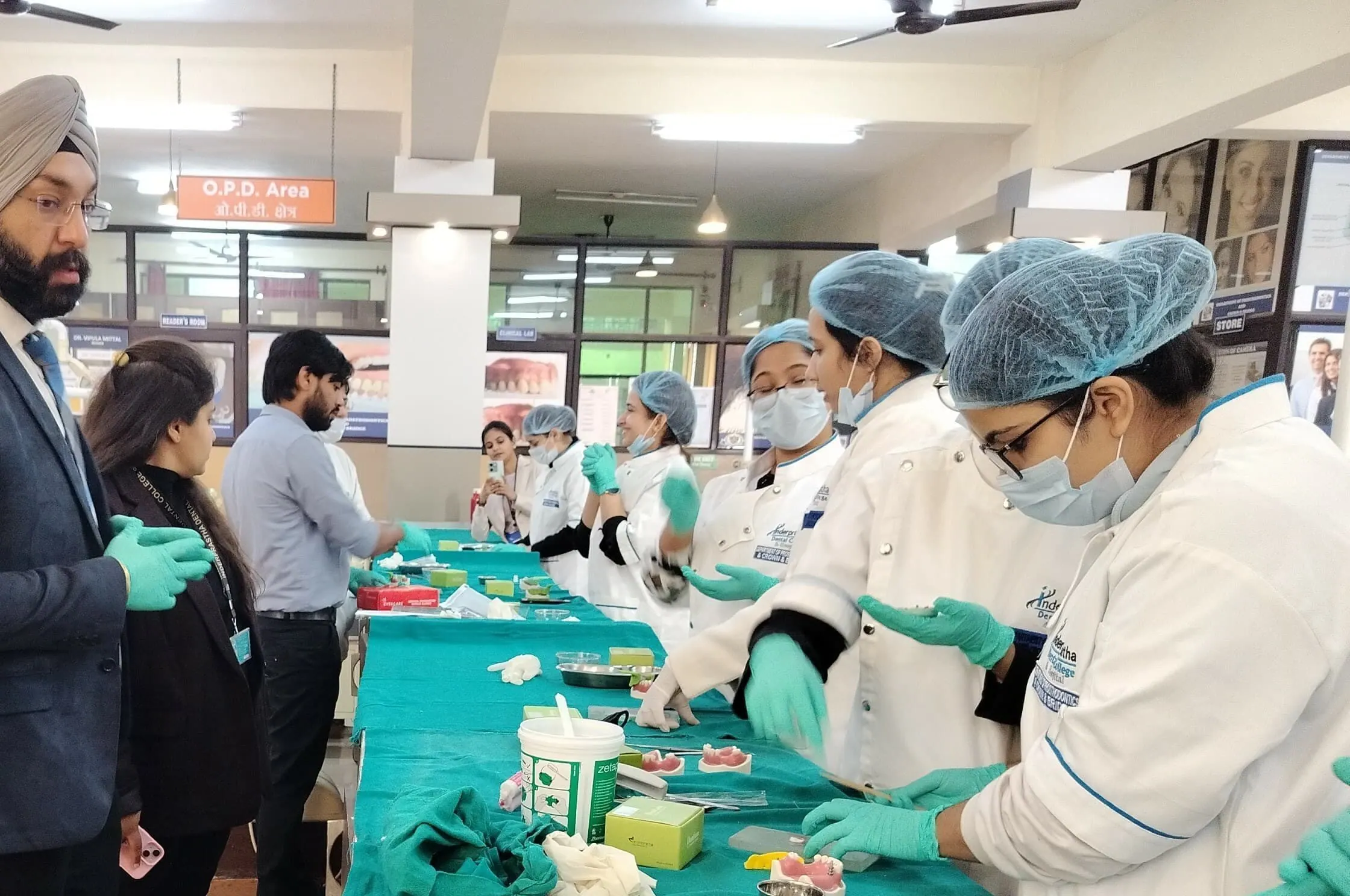 Students at a hands-on dental implant workshop