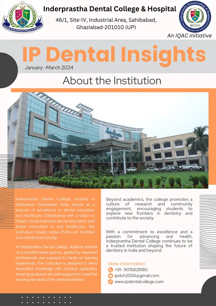 Cover of IP Dental Insights, issue 1, January – March 2024