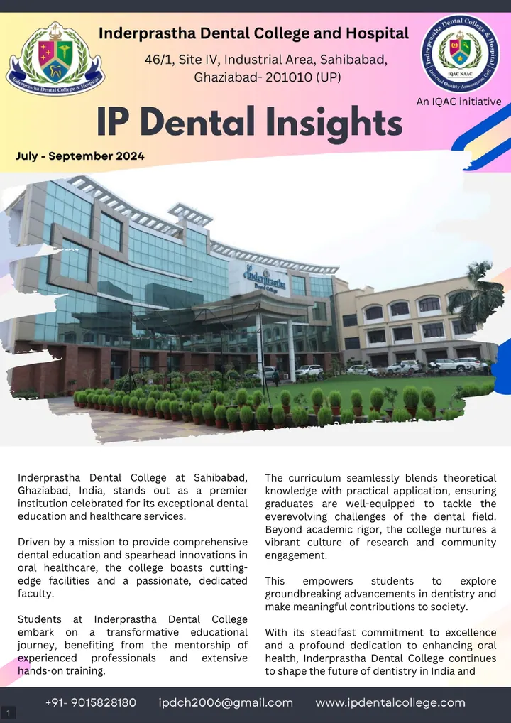 Cover of IP Dental Insights, issue 3, July – September 2024