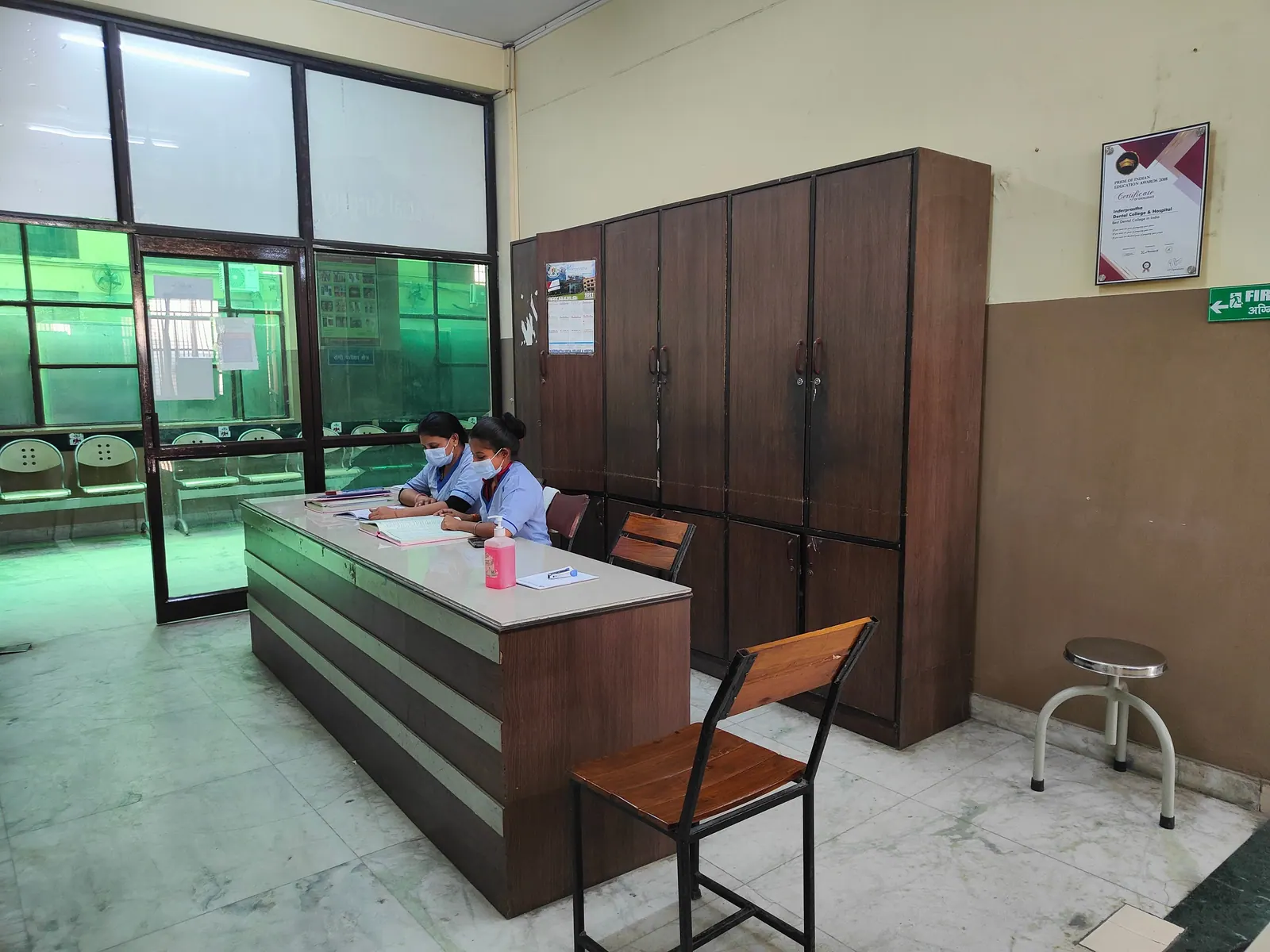 Reception area, Department of Oral & Maxillofacial Surgery, Inderprastha Dental College