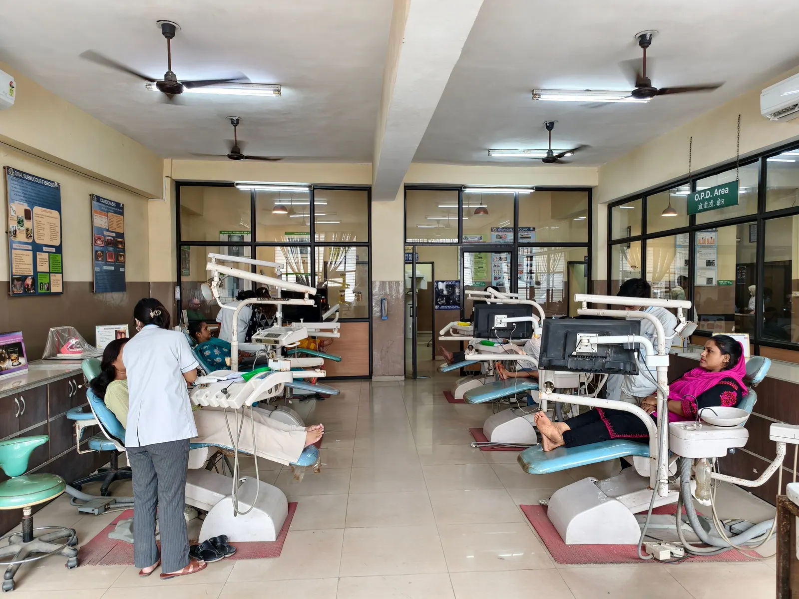 OPD area, Department of Oral Medicine & Radiology, Inderprastha Dental College
