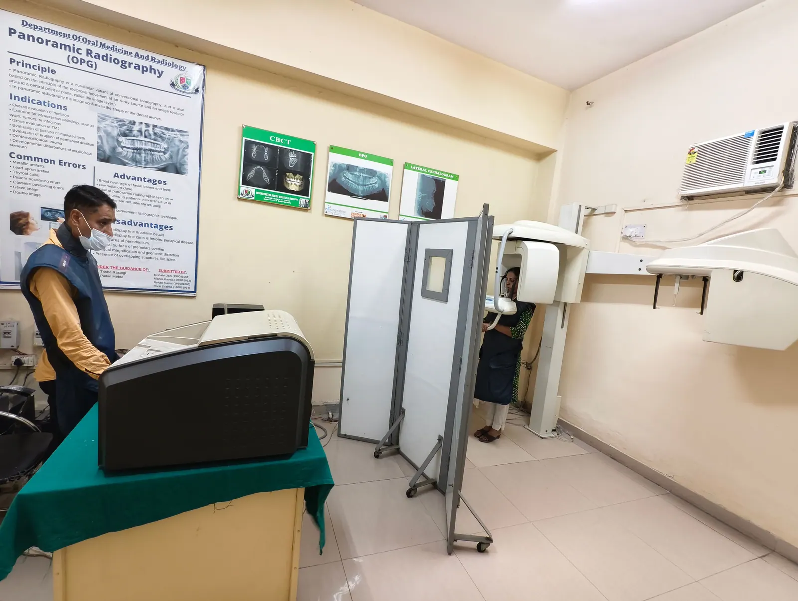 Panoramic X-ray (OPG) room, Department of Oral Medicine & Radiology, Inderprastha Dental College