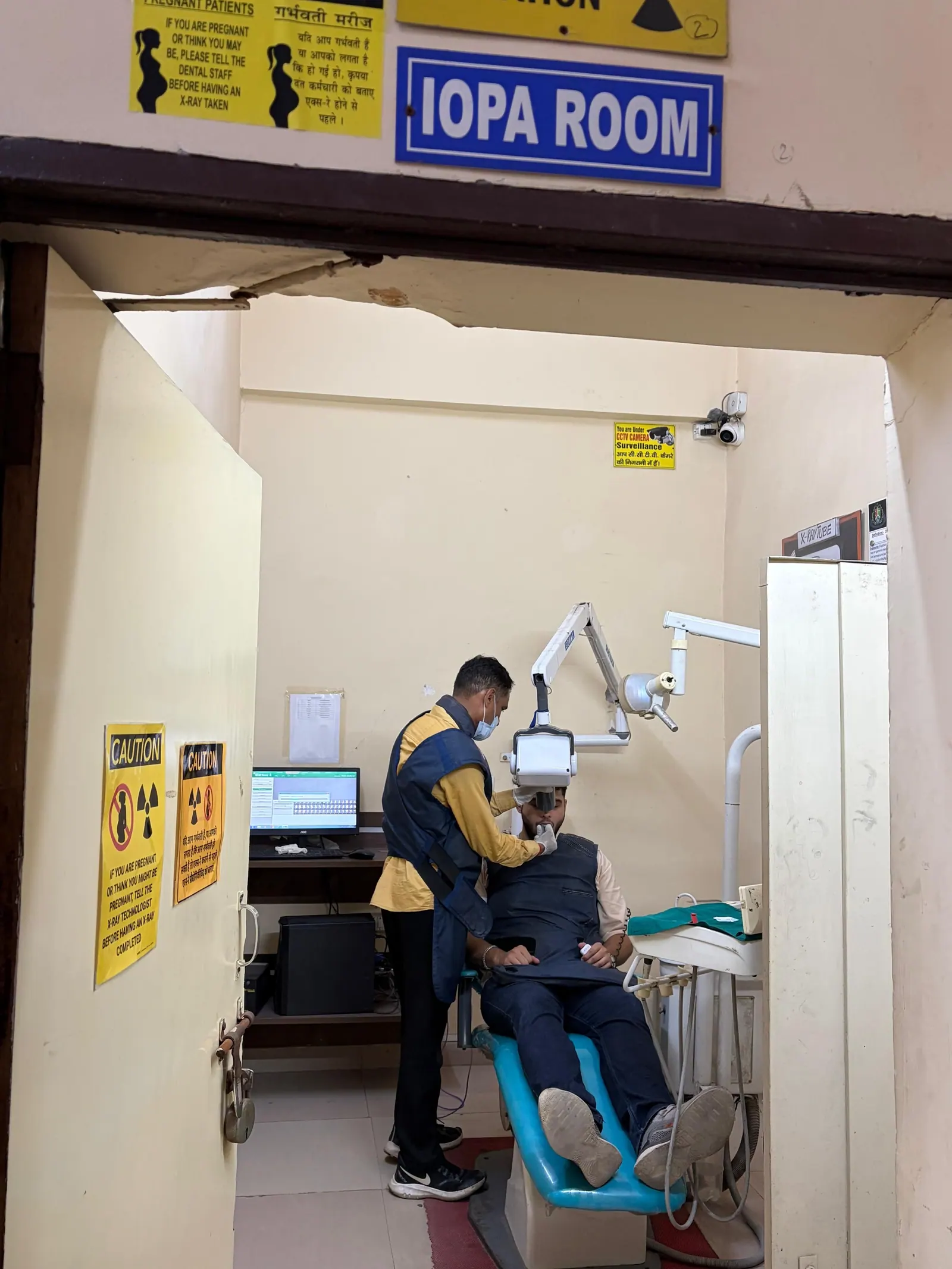 Intraoral periapical (IOPA) X-ray room, Department of Oral Medicine & Radiology, Inderprastha Dental College
