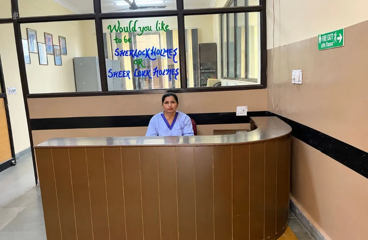 Reception area, Department of Oral Pathology & Microbiology, Inderprastha Dental College