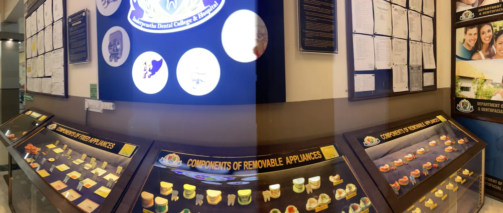 Display of fixed and removable appliances, Department of Orthodontics & Dentofacial Orthopaedics, Inderprastha Dental College