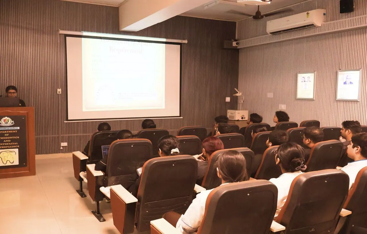 Seminar room, Department of Orthodontics & Dentofacial Orthopaedics, Inderprastha Dental College