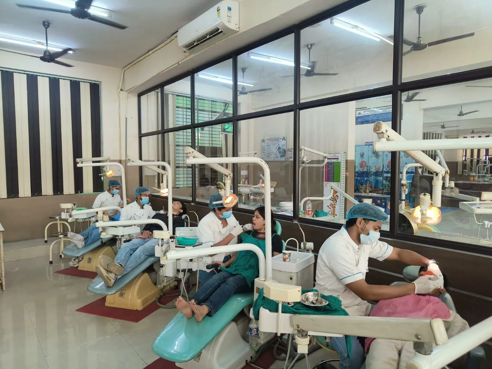 Clinical area, Undergraduate section (BDS), Department of Paedodontics & Preventive Dentistry, Inderprastha Dental College