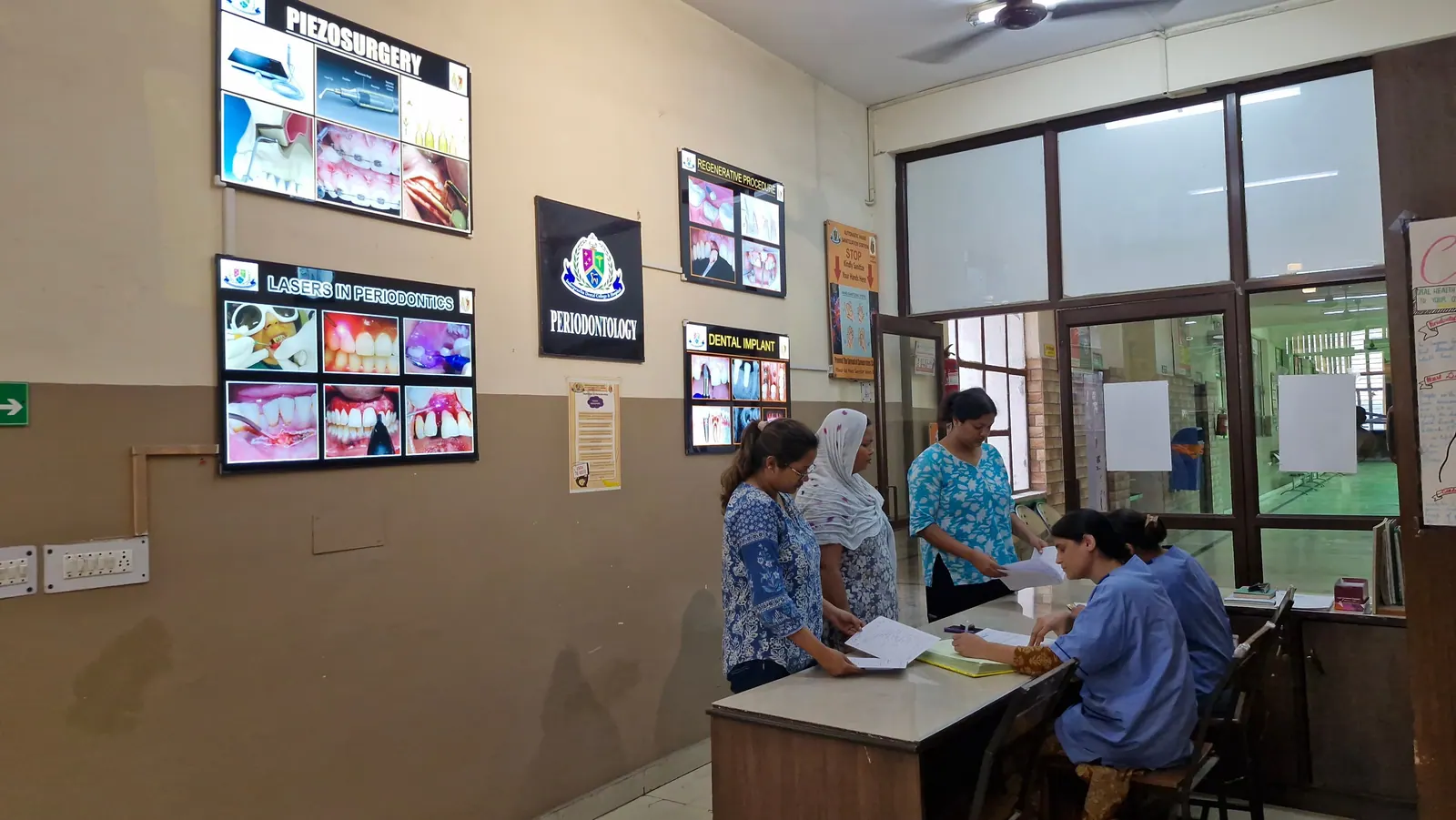 Reception area, Department of Periodontology, Inderprastha Dental College