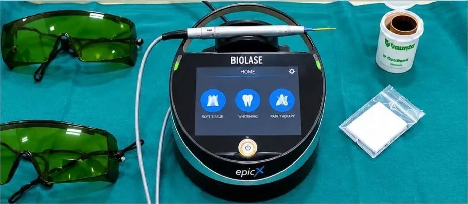 The diode laser unit and protective eyewear, Department of Periodontology, Inderprastha Dental College