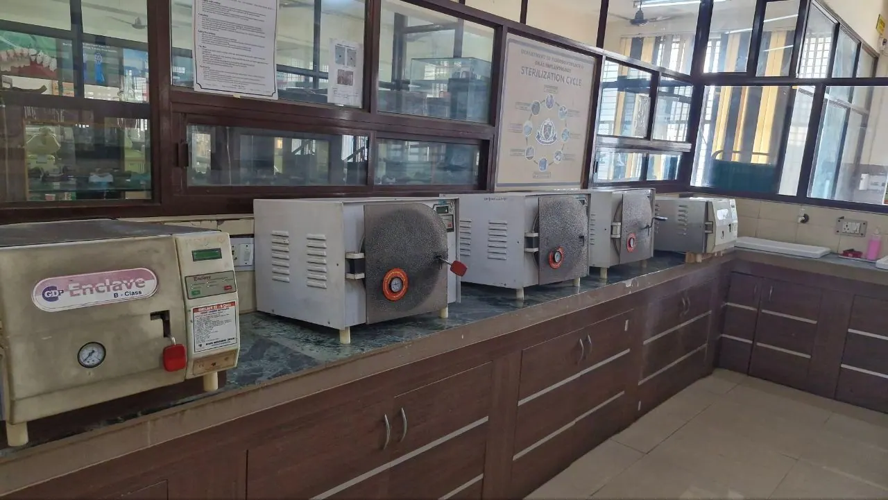 Sterilisation room, Department of Periodontology, Inderprastha Dental College