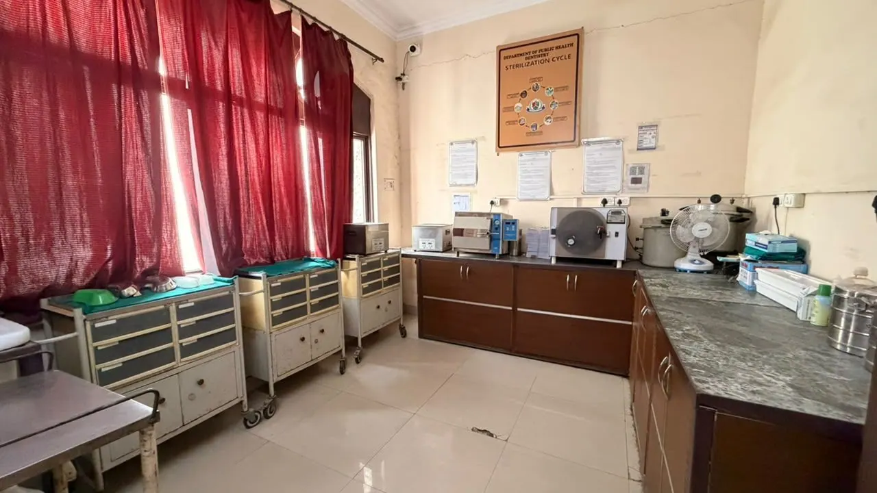 Sterilisation room, Department of Public Health Dentistry, Inderprastha Dental College